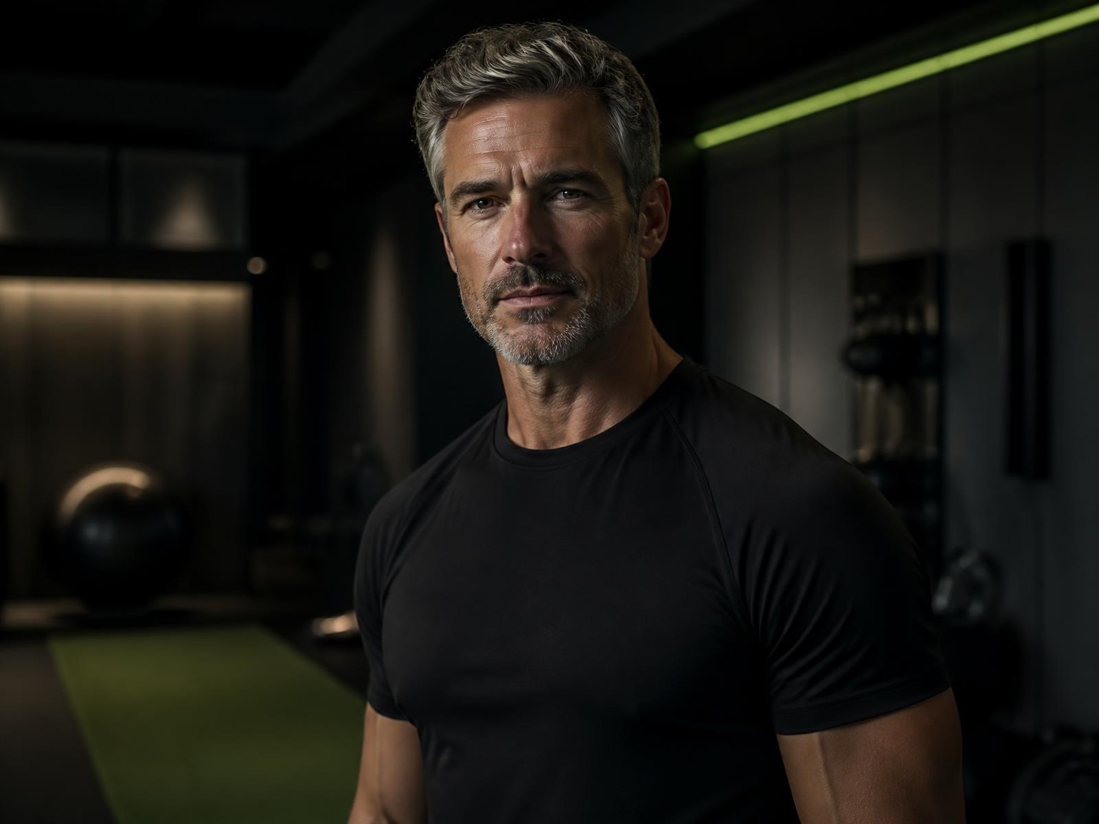 Athletic adult standing in a modern performance training studio